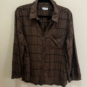 Make an offer. Westbound Brown Plaid Shirt